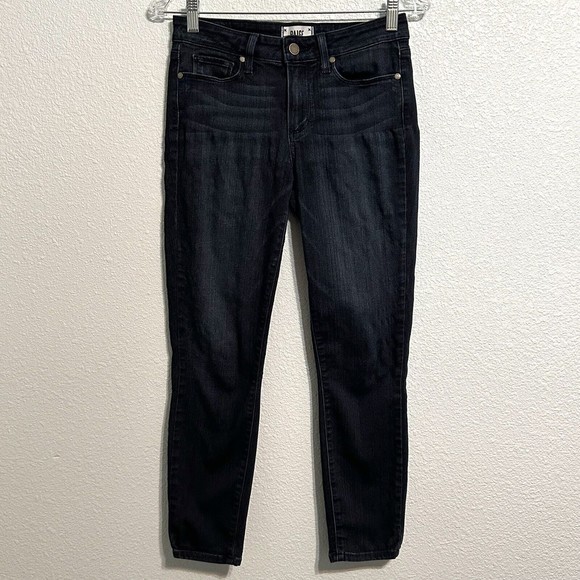 Paige Verdugo Crop Womens Dark Wash Blue Jeans Size 27 - Picture 1 of 10